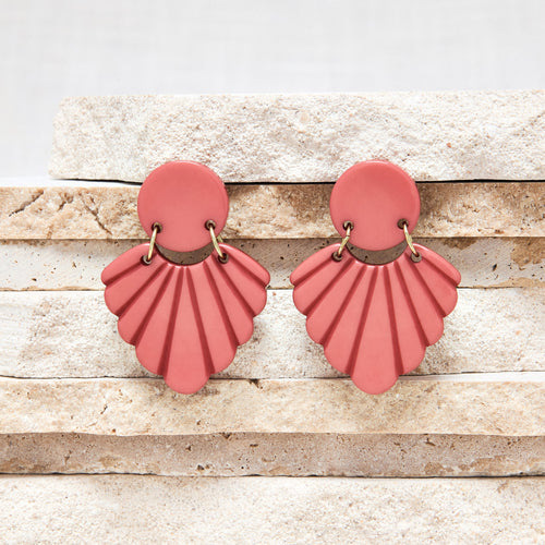 Boucles d'oreilles Flora Pourpre
