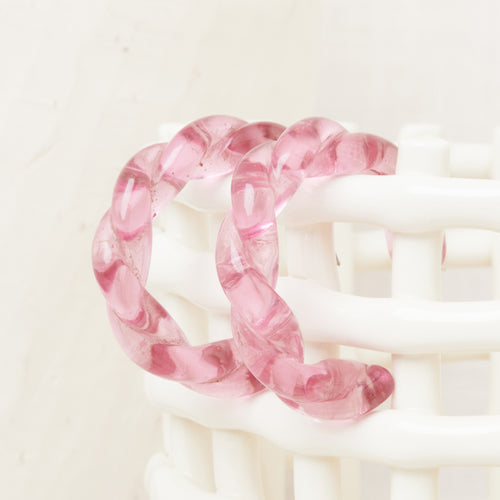 Créoles Twist Mauve