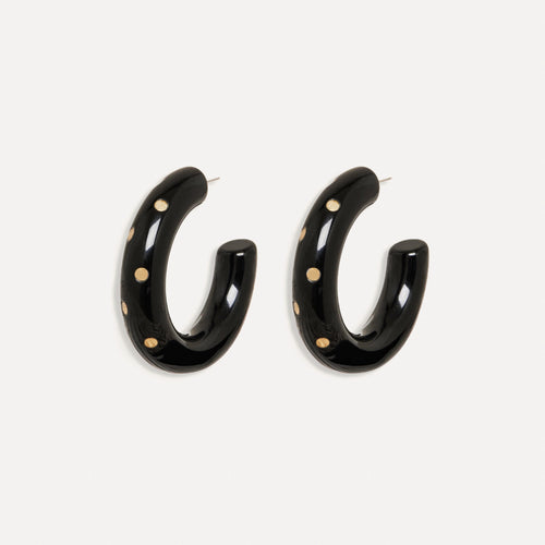 Boucles d'oreilles Marcelina Noir