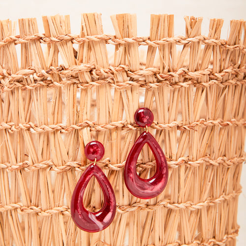 Boucles D'Oreilles  Flavy Bordeaux