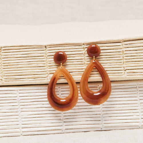 Boucles D&#39;Oreilles Flavy Ecaille