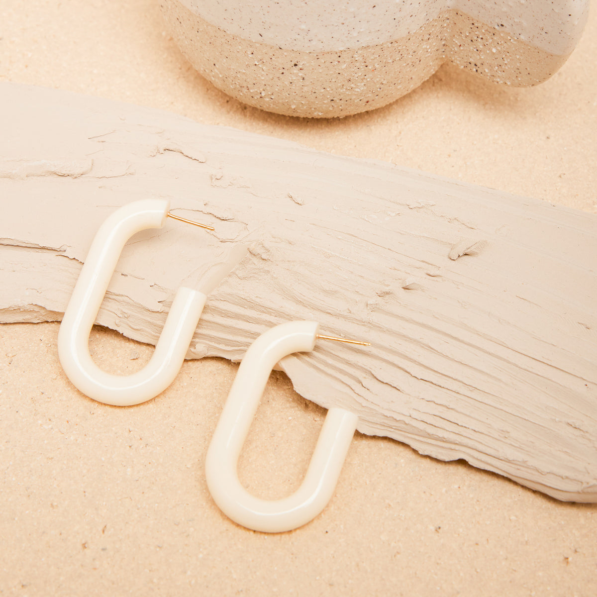 Boucles D'Oreilles Emily Ecru