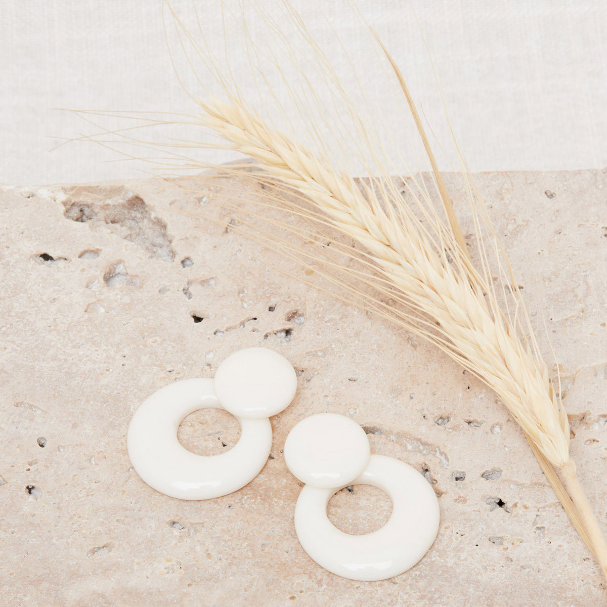 Clips D'Oreilles Enza Ecru