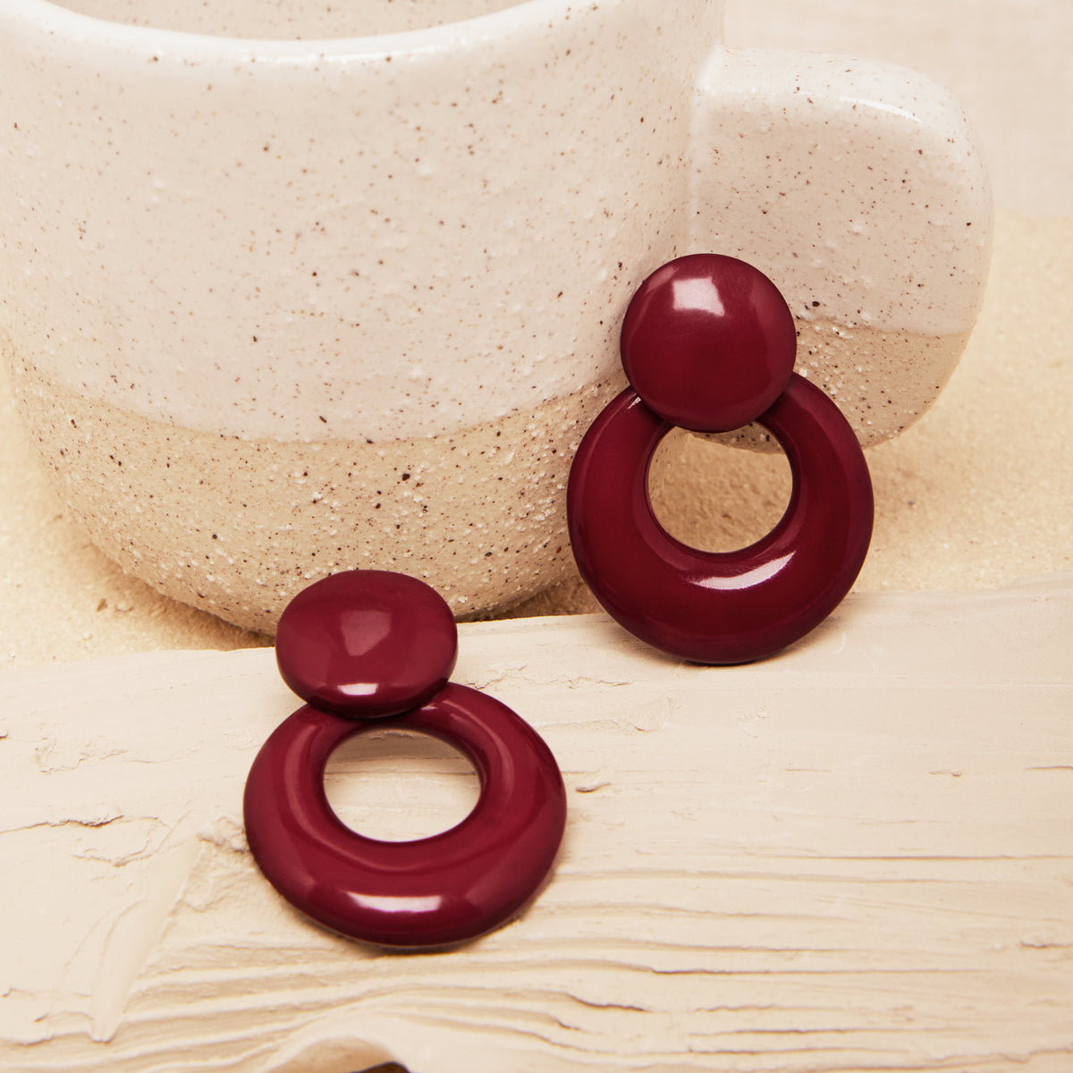 Clips D'Oreilles Enza Bordeaux