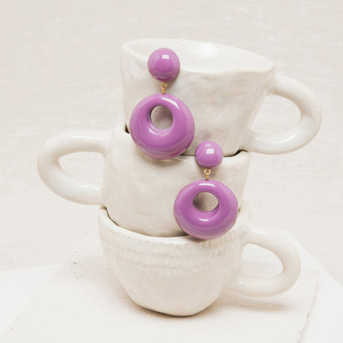 Boucles D'Oreilles Poppie Violine