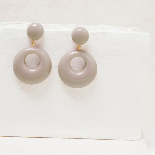 Boucles D'Oreilles Poppie Taupe