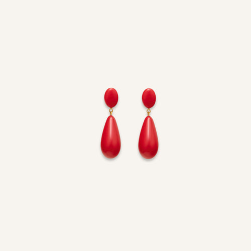 Boucles d'oreilles Gallia Carmin