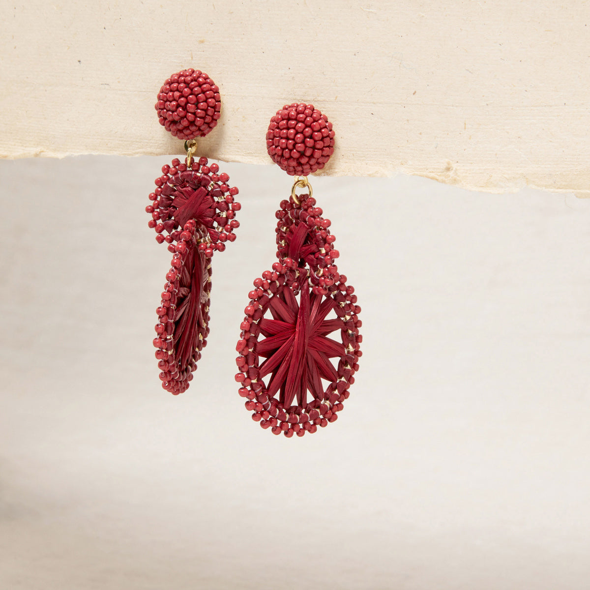 Boucles D&#39;Oreilles Allegra Pourpre