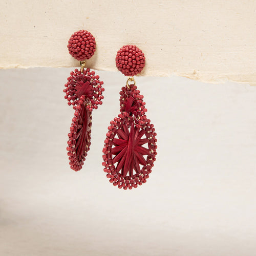 Boucles D&#39;Oreilles Allegra Pourpre