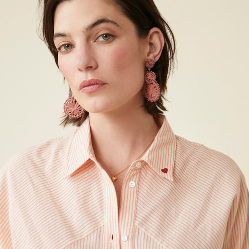 Boucles D&#39;Oreilles Allegra Pourpre