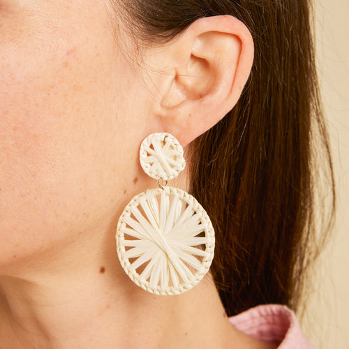 Boucles D&#39;Oreilles Alyse Ecru