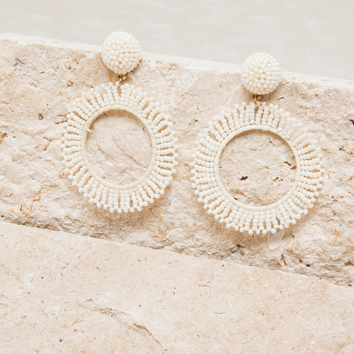 Boucles D'Oreilles Cecilia Ecru
