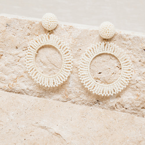 Boucles D'Oreilles Cecilia Ecru