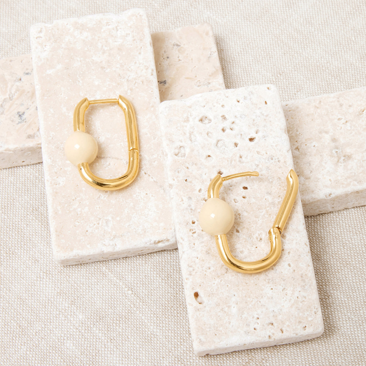 Créoles Georgina Ecru