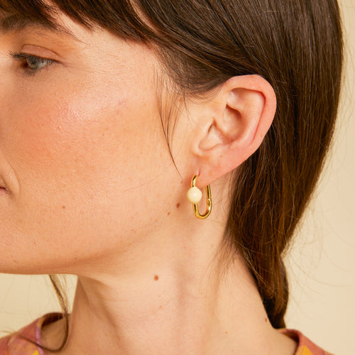 Créoles Georgina Ecru