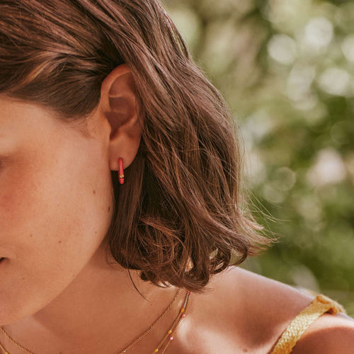 Boucles D'Oreilles Mini Georgy Rose Fluo