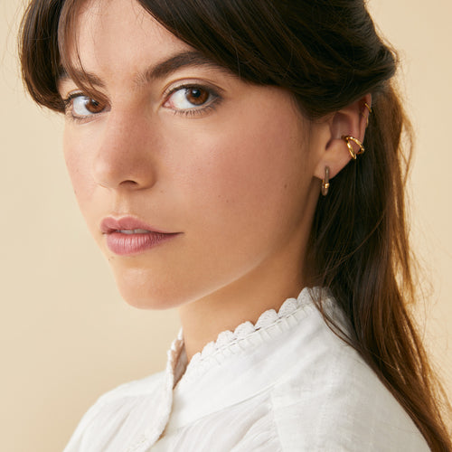 Boucles D'Oreilles Mini Georgy Taupe