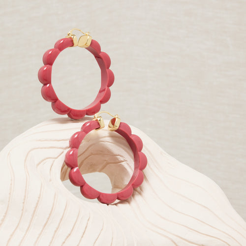 Boucles D'Oreilles Suzette Pourpre