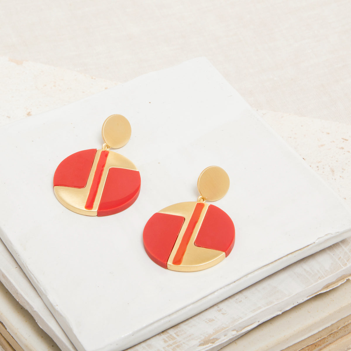 Boucles D'Oreilles Joyce Orange Brulee