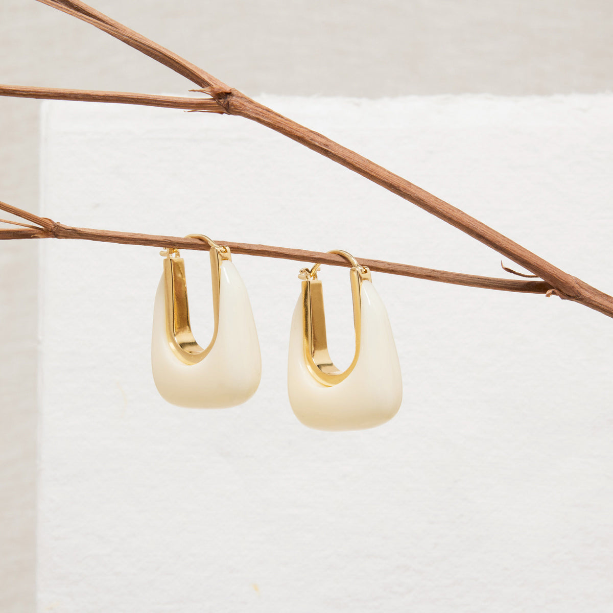 Boucles D&#39;Oreilles Dany Ecru