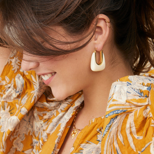 Boucles D&#39;Oreilles Dany Ecru