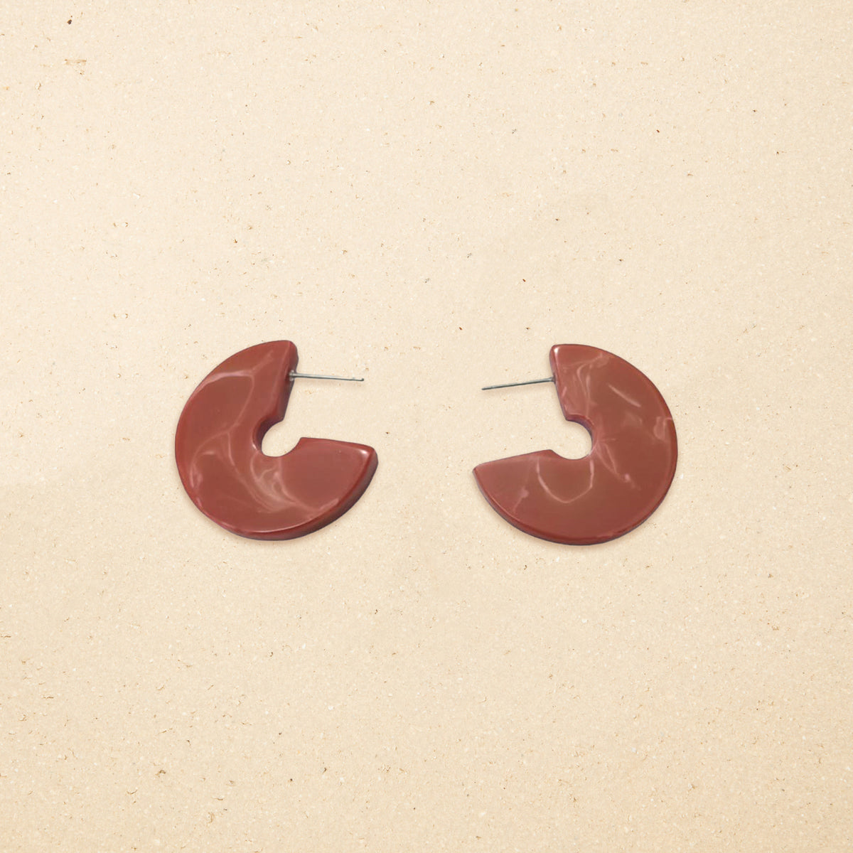 Boucles D'Oreilles Margaut  Pourpre/Ecru