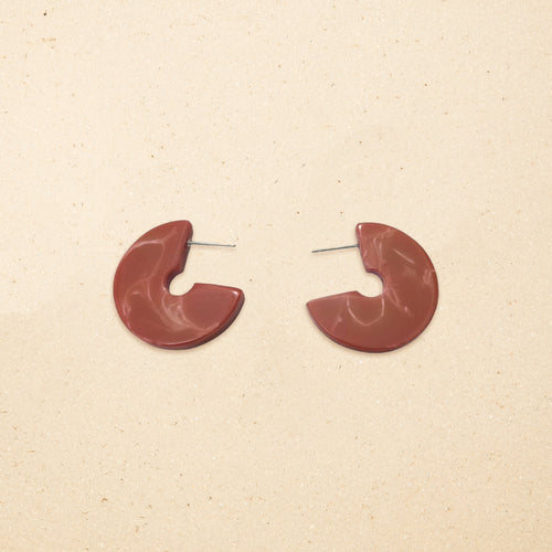 Boucles D'Oreilles Margaut  Pourpre/Ecru