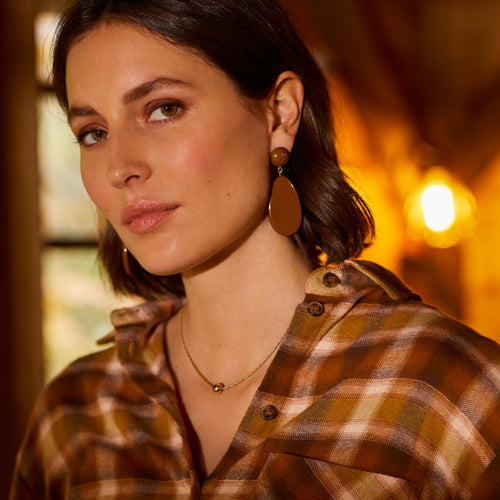 Boucles D'Oreilles Solange Muscade
