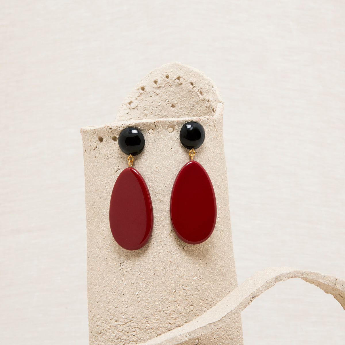 Boucles D'Oreilles Solange Noir/Rooibos