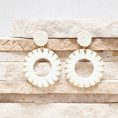 Boucles D&#39;Oreilles Joee Ecru