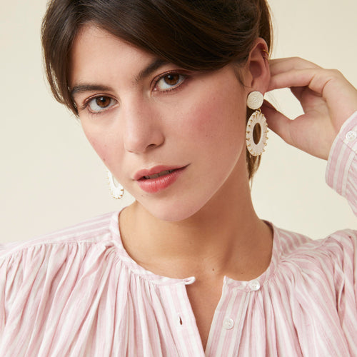 Boucles D&#39;Oreilles Joee Ecru