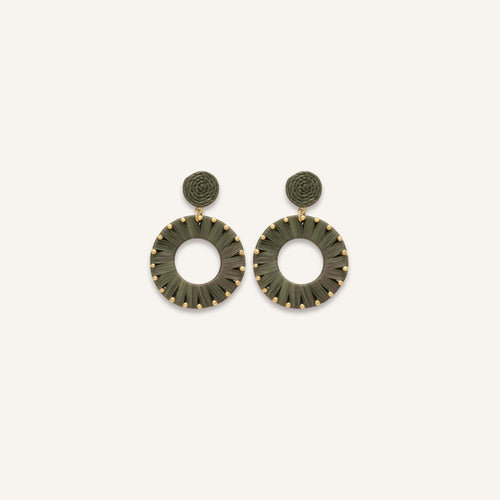 Boucles d'oreilles Joee Vert Sous Bois