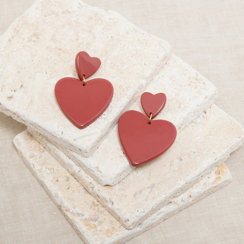 Boucles D'Oreilles Mini Theophile Pourpre