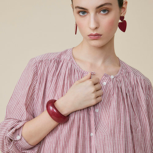 Boucles d&#39;oreilles Mini Theophile Grenat Nacre