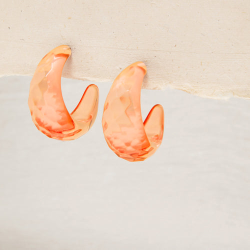 Boucles D'Oreilles Irena Orange Brulee Transparent