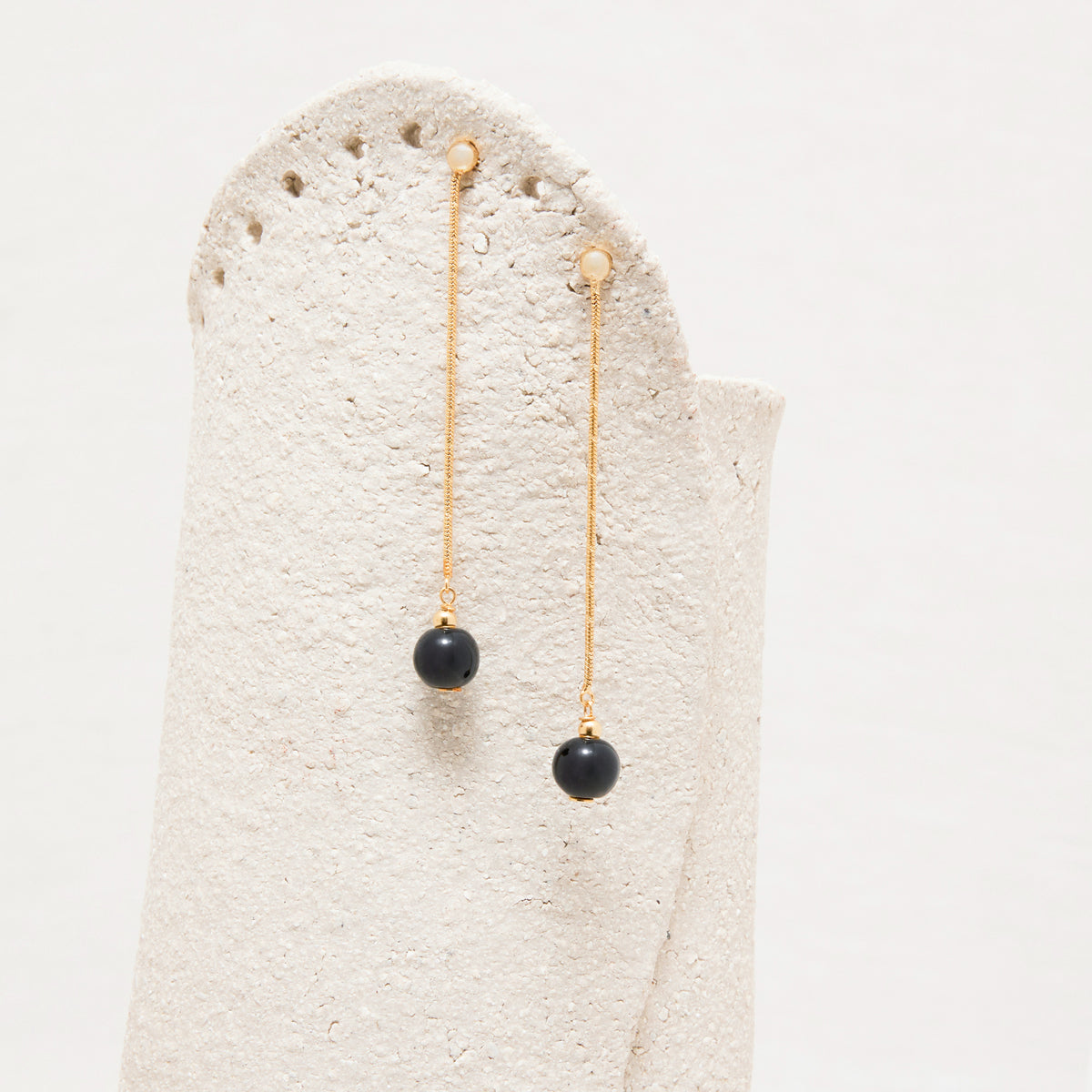 Boucles D'Oreilles Mini Lean Noir