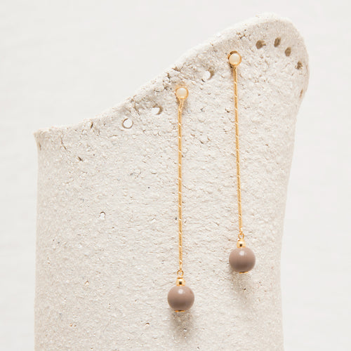 Boucles D'Oreilles Mini Lean Taupe