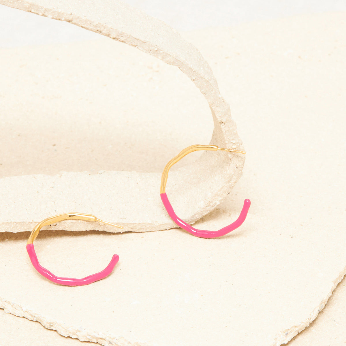 Boucles D'Oreilles Tillye Rose Fluo