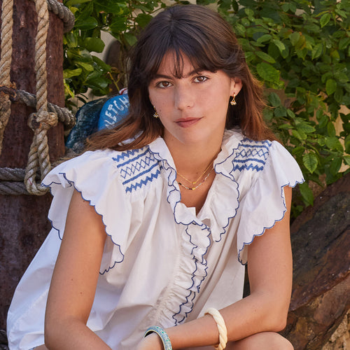 Créoles Aimi Perle Blanche