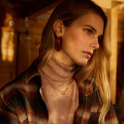 Boucles D&#39;Oreilles Grazziella Muscade