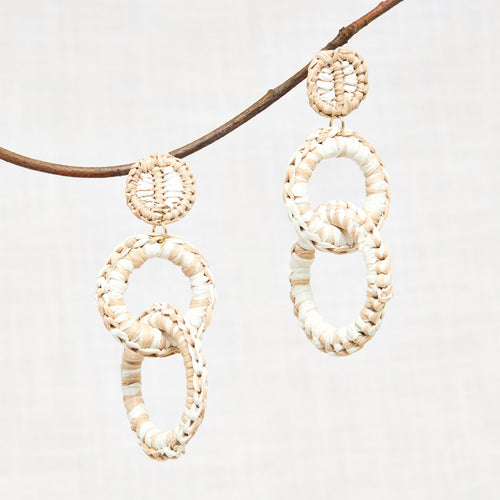 Boucles D'Oreilles Loriana Seigle/Ecru