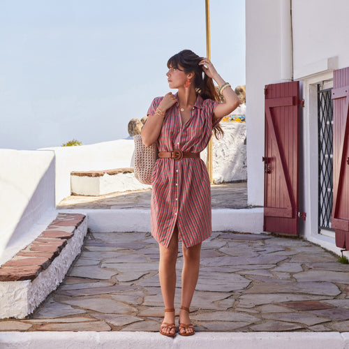 Boucles D&#39;Oreilles Janny Orange Brulee