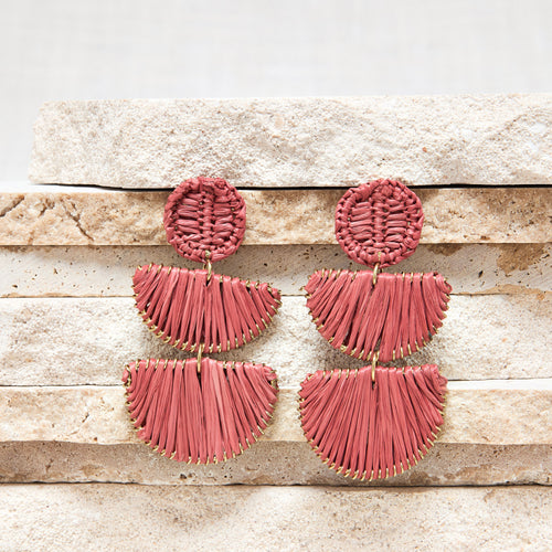 Boucles D&#39;Oreilles Janny Pourpre