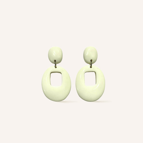 Boucles d'oreilles Elya Ecru