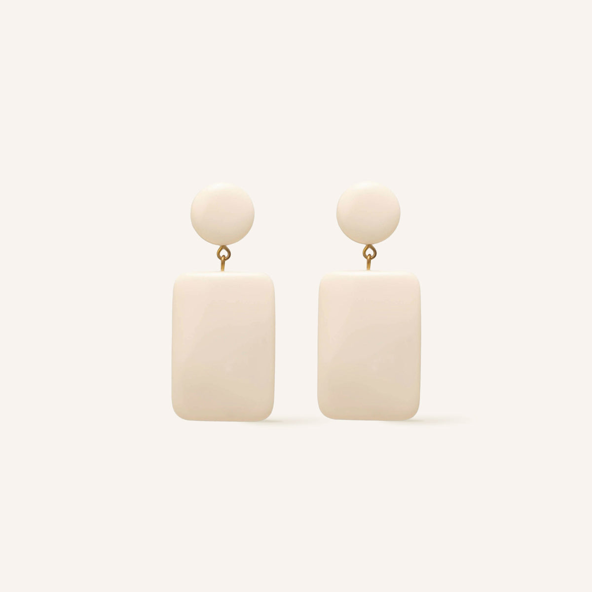 Boucles d'oreilles Mathilda Ecru