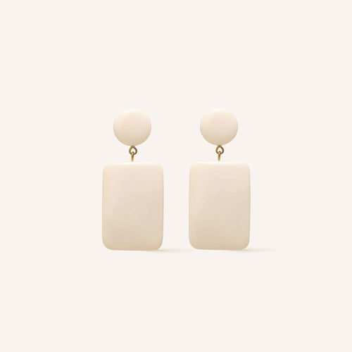 Boucles d'oreilles Mathilda Ecru