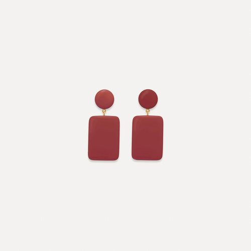 Boucles d'oreilles Mathilda Aubergine
