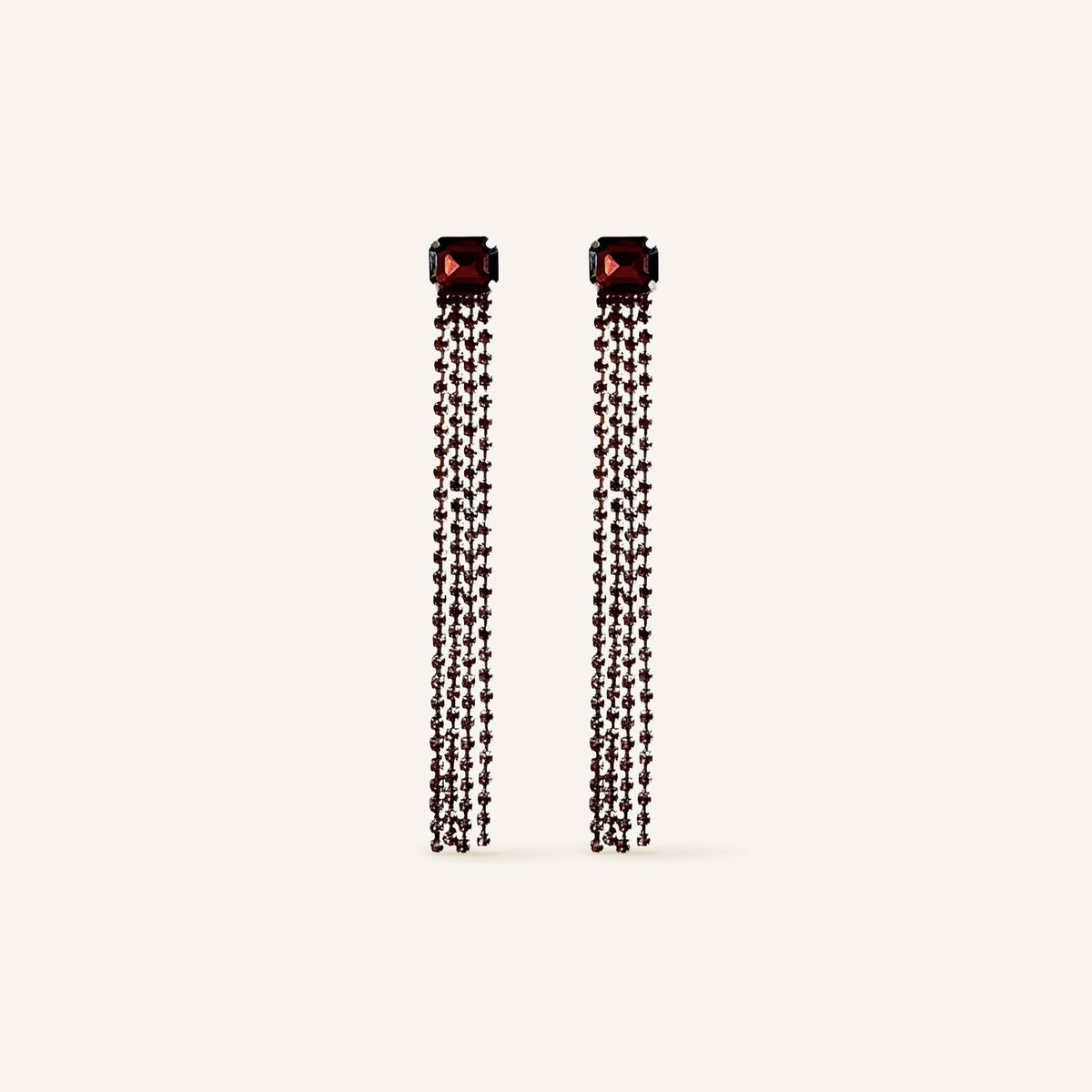 Boucles d'oreilles Scarlet Grenat