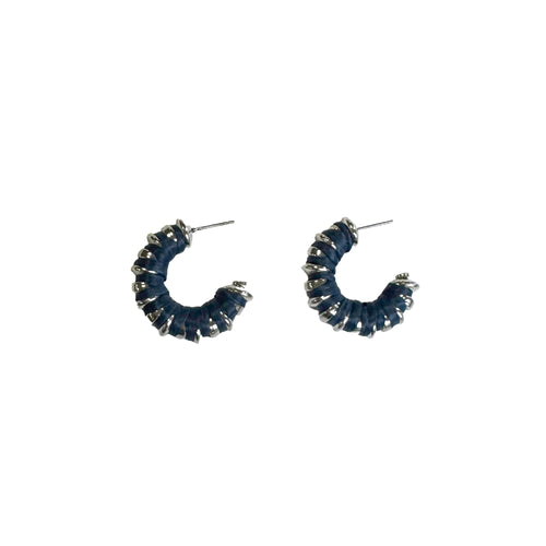 Boucles d'oreilles Phedra Denim/Argent