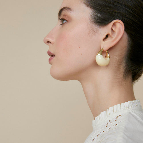 Boucles d&#39;oreilles Thade Ecru